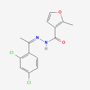 molecular formula C14H12Cl2N2O2 B15037958 N'-[(1Z)-1-(2,4-dichlorophenyl)ethylidene]-2-methylfuran-3-carbohydrazide 