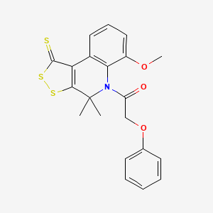 6-methoxy-4,4-dimethyl-5-(phenoxyacetyl)-4,5-dihydro-1H-[1,2]dithiolo[3,4-c]quinoline-1-thione