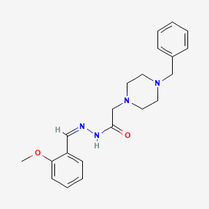 molecular formula C21H26N4O2 B15037994 2-(4-Benzylpiperazin-1-YL)-N'-[(Z)-(2-methoxyphenyl)methylidene]acetohydrazide 