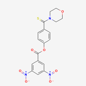 molecular formula C18H15N3O7S B15038000 [4-(morpholine-4-carbothioyl)phenyl] 3,5-dinitrobenzoate 