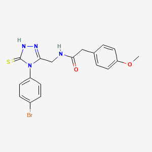 N-((4-(4-bromophenyl)-5-thioxo-4,5-dihydro-1H-1,2,4-triazol-3-yl)methyl)-2-(4-methoxyphenyl)acetamide