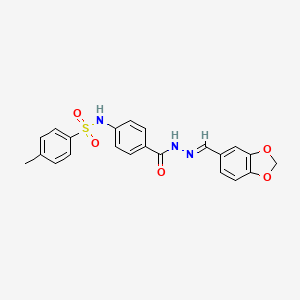 N-(4-{[(2E)-2-(1,3-benzodioxol-5-ylmethylene)hydrazino]carbonyl}phenyl)-4-methylbenzenesulfonamide