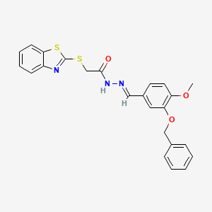 2-(1,3-benzothiazol-2-ylsulfanyl)-N'-{(E)-[3-(benzyloxy)-4-methoxyphenyl]methylidene}acetohydrazide