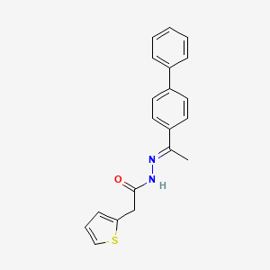 N'-[(1E)-1-(biphenyl-4-yl)ethylidene]-2-(thiophen-2-yl)acetohydrazide