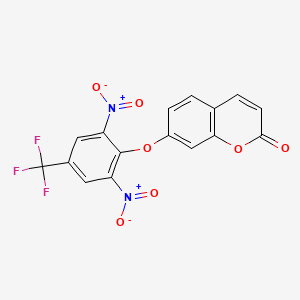 7-[2,6-dinitro-4-(trifluoromethyl)phenoxy]-2H-chromen-2-one