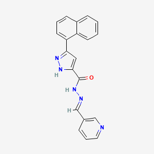 3-(naphthalen-1-yl)-N'-[(E)-pyridin-3-ylmethylidene]-1H-pyrazole-5-carbohydrazide