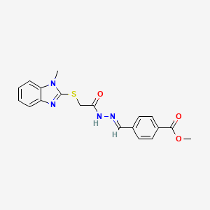 methyl 4-[(E)-(2-{[(1-methyl-1H-benzimidazol-2-yl)sulfanyl]acetyl}hydrazinylidene)methyl]benzoate