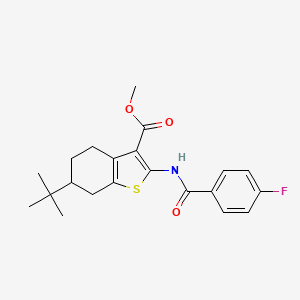 Methyl 6-tert-butyl-2-{[(4-fluorophenyl)carbonyl]amino}-4,5,6,7-tetrahydro-1-benzothiophene-3-carboxylate