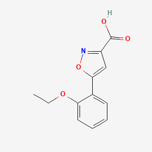 molecular formula C12H11NO4 B1503814 5-(2-Ethoxyphenyl)-1,2-oxazole-3-carboxylic acid CAS No. 668971-90-2