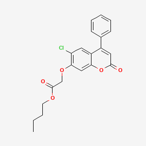 butyl [(6-chloro-2-oxo-4-phenyl-2H-chromen-7-yl)oxy]acetate