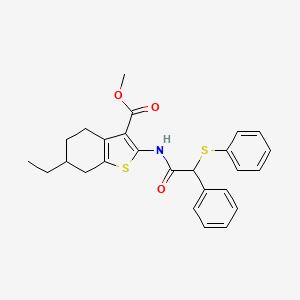 Methyl 6-ethyl-2-{[phenyl(phenylsulfanyl)acetyl]amino}-4,5,6,7-tetrahydro-1-benzothiophene-3-carboxylate