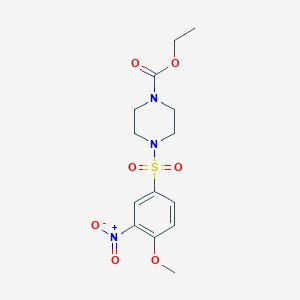 Ethyl 4-[(4-methoxy-3-nitrophenyl)sulfonyl]piperazine-1-carboxylate