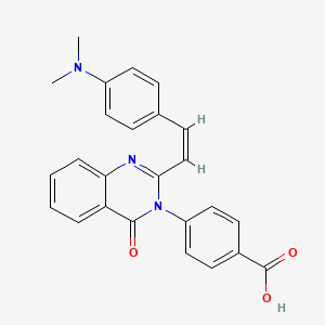 molecular formula C25H21N3O3 B15038247 4-[2-{(Z)-2-[4-(dimethylamino)phenyl]ethenyl}-4-oxoquinazolin-3(4H)-yl]benzoic acid 