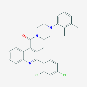 [2-(2,4-Dichlorophenyl)-3-methylquinolin-4-yl][4-(2,3-dimethylphenyl)piperazin-1-yl]methanone