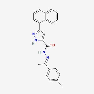 N'-[(1E)-1-(4-methylphenyl)ethylidene]-3-(naphthalen-1-yl)-1H-pyrazole-5-carbohydrazide