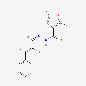 molecular formula C16H15BrN2O2 B15038268 N'-[(1Z,2Z)-2-bromo-3-phenylprop-2-en-1-ylidene]-2,5-dimethylfuran-3-carbohydrazide 