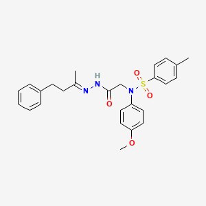 N-(4-Methoxyphenyl)-4-methyl-N-({N'-[(2E)-4-phenylbutan-2-ylidene]hydrazinecarbonyl}methyl)benzene-1-sulfonamide