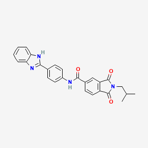 N-[4-(1H-benzimidazol-2-yl)phenyl]-2-(2-methylpropyl)-1,3-dioxo-2,3-dihydro-1H-isoindole-5-carboxamide