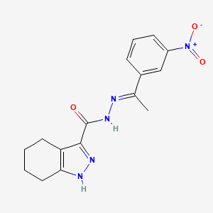 N'-[(1E)-1-(3-nitrophenyl)ethylidene]-4,5,6,7-tetrahydro-1H-indazole-3-carbohydrazide