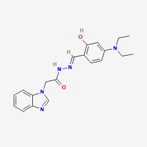 2-(1H-benzimidazol-1-yl)-N'-{(E)-[4-(diethylamino)-2-hydroxyphenyl]methylidene}acetohydrazide