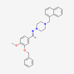 molecular formula C30H31N3O2 B15038329 N-(3-(Benzyloxy)-4-methoxybenzylidene)-4-(1-naphthylmethyl)-1-piperazinamine 