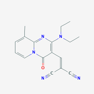 {[2-(diethylamino)-9-methyl-4-oxo-4H-pyrido[1,2-a]pyrimidin-3-yl]methylidene}propanedinitrile