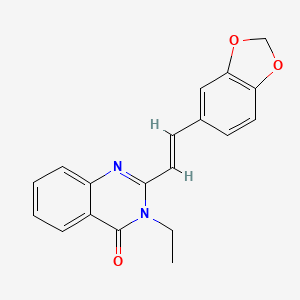 (E)-2-(2-(benzo[d][1,3]dioxol-5-yl)vinyl)-3-ethylquinazolin-4(3H)-one