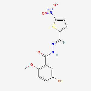 5-bromo-2-methoxy-N'-[(E)-(5-nitro-2-thienyl)methylidene]benzohydrazide