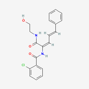 2-chloro-N-{(2E,4E)-1-[(2-hydroxyethyl)amino]-1-oxo-5-phenylpenta-2,4-dien-2-yl}benzamide