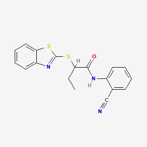 2-(1,3-benzothiazol-2-ylsulfanyl)-N-(2-cyanophenyl)butanamide