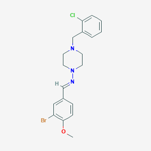 N-[(E)-(3-bromo-4-methoxyphenyl)methylidene]-4-(2-chlorobenzyl)piperazin-1-amine