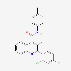 molecular formula C24H18Cl2N2O B15038471 2-(2,4-dichlorophenyl)-3-methyl-N-(4-methylphenyl)quinoline-4-carboxamide 