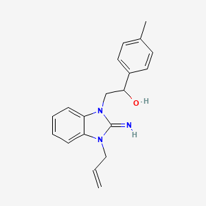 2-[2-imino-3-(prop-2-en-1-yl)-2,3-dihydro-1H-benzimidazol-1-yl]-1-(4-methylphenyl)ethanol