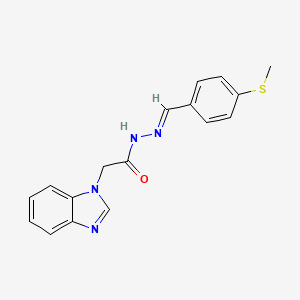 2-(1H-benzimidazol-1-yl)-N'-{(E)-[4-(methylthio)phenyl]methylidene}acetohydrazide