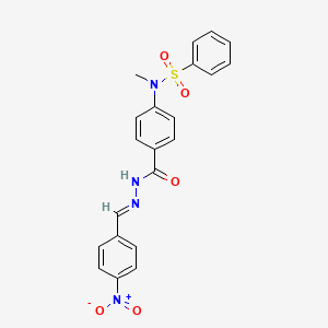 N-methyl-N-(4-{[(2E)-2-(4-nitrobenzylidene)hydrazinyl]carbonyl}phenyl)benzenesulfonamide