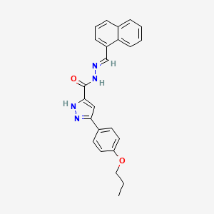 N'-[(E)-1-naphthylmethylidene]-3-(4-propoxyphenyl)-1H-pyrazole-5-carbohydrazide