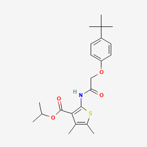 Propan-2-yl 2-{[(4-tert-butylphenoxy)acetyl]amino}-4,5-dimethylthiophene-3-carboxylate