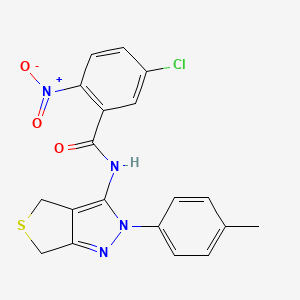 5-chloro-2-nitro-N-(2-(p-tolyl)-4,6-dihydro-2H-thieno[3,4-c]pyrazol-3-yl)benzamide