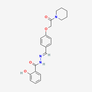 2-hydroxy-N'-[(E)-{4-[2-oxo-2-(piperidin-1-yl)ethoxy]phenyl}methylidene]benzohydrazide