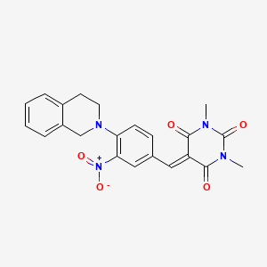 5-[4-(3,4-dihydroisoquinolin-2(1H)-yl)-3-nitrobenzylidene]-1,3-dimethylpyrimidine-2,4,6(1H,3H,5H)-trione