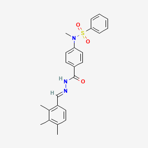 N-methyl-N-(4-{[(2E)-2-(2,3,4-trimethylbenzylidene)hydrazinyl]carbonyl}phenyl)benzenesulfonamide