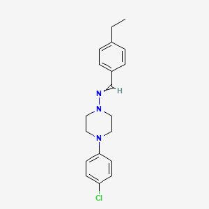 N-[4-(4-chlorophenyl)piperazin-1-yl]-1-(4-ethylphenyl)methanimine