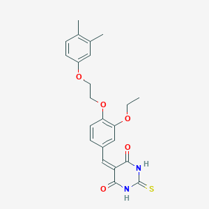 5-({4-[2-(3,4-Dimethylphenoxy)ethoxy]-3-ethoxyphenyl}methylidene)-2-sulfanylidene-1,3-diazinane-4,6-dione