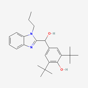 2,6-di-tert-butyl-4-[hydroxy(1-propyl-1H-benzimidazol-2-yl)methyl]phenol