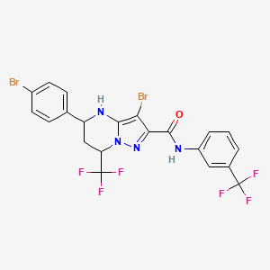 3-bromo-5-(4-bromophenyl)-7-(trifluoromethyl)-N-[3-(trifluoromethyl)phenyl]-4,5,6,7-tetrahydropyrazolo[1,5-a]pyrimidine-2-carboxamide