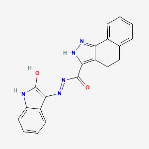 N'-[(3Z)-2-Oxo-1,2-dihydro-3H-indol-3-ylidene]-4,5-dihydro-1H-benzo[G]indazole-3-carbohydrazide