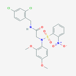 N-[(2,4-Dichlorophenyl)methyl]-2-[N-(2,4-dimethoxyphenyl)2-nitrobenzenesulfonamido]acetamide