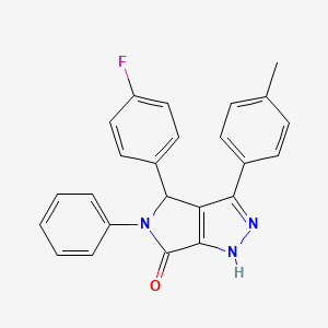 4-(4-fluorophenyl)-3-(4-methylphenyl)-5-phenyl-4,5-dihydropyrrolo[3,4-c]pyrazol-6(1H)-one