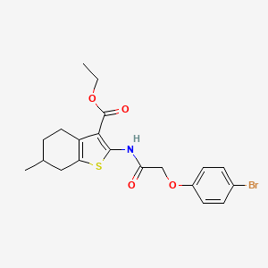 Ethyl 2-[2-(4-bromophenoxy)acetamido]-6-methyl-4,5,6,7-tetrahydro-1-benzothiophene-3-carboxylate