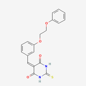 Pyrimidine-4,6-dione, hexahydro-5-[3-(2-phenoxyethoxy)benzylidene]-2-thioxo-